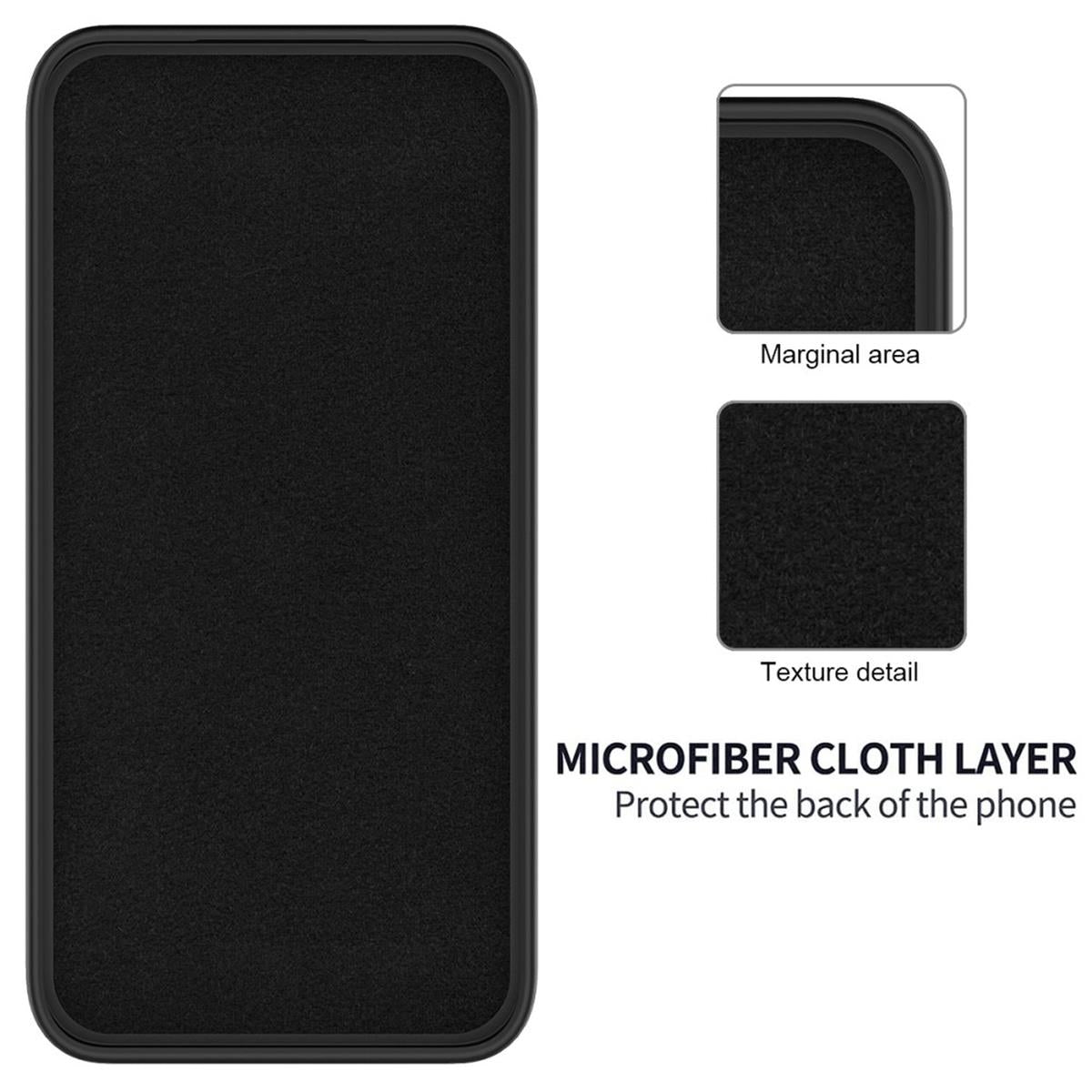 Hülle für Samsung Galaxy A55 5G Handyhülle Silikon Case Cover Matt Schwarz
