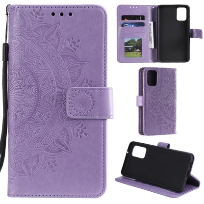 Hülle für Samsung Galaxy A41 Handyhülle Flip Case Cover Tasche Mandala Lila