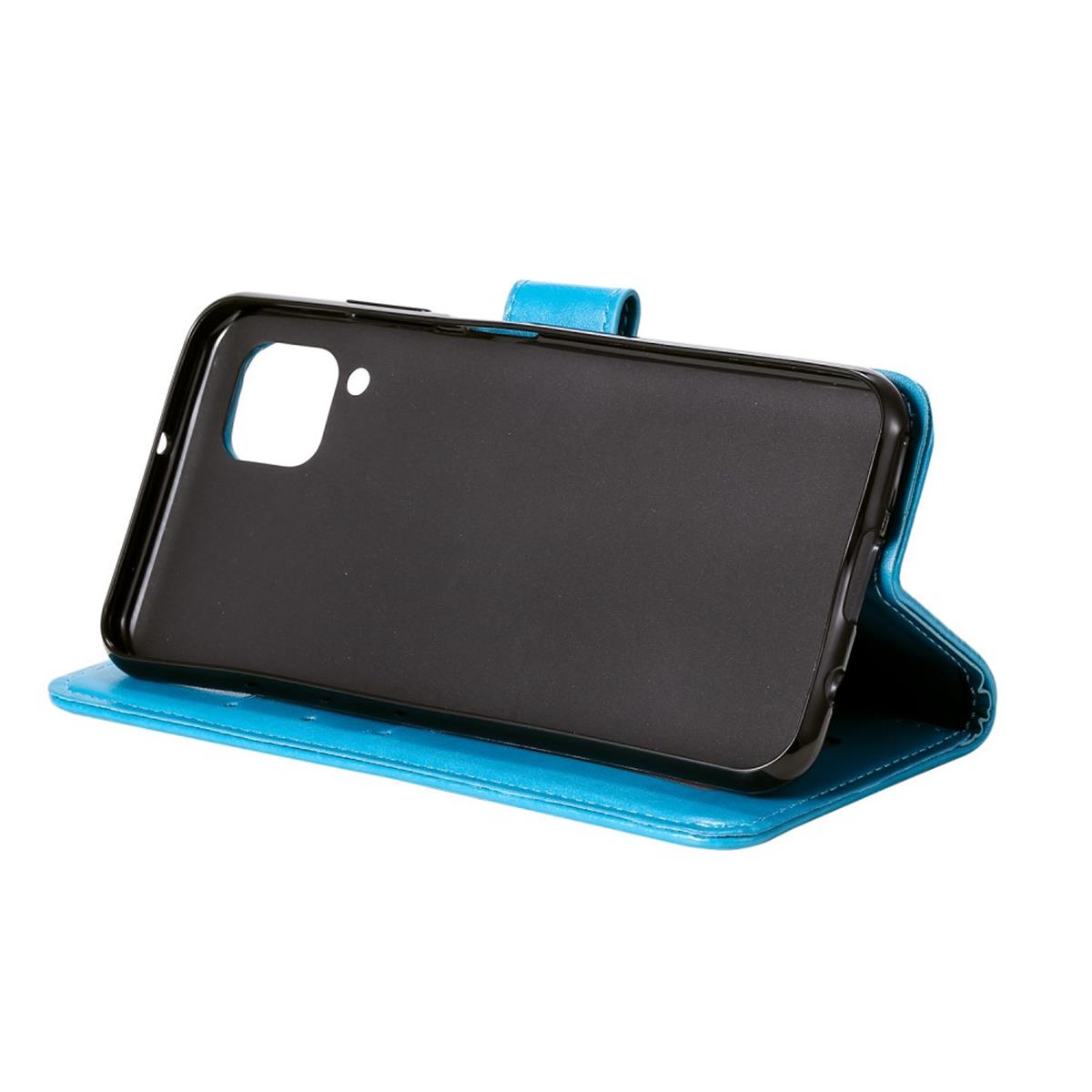 Hülle für Samsung Galaxy A22 4G Handyhülle Flip Case Cover Tasche Mandala Blau