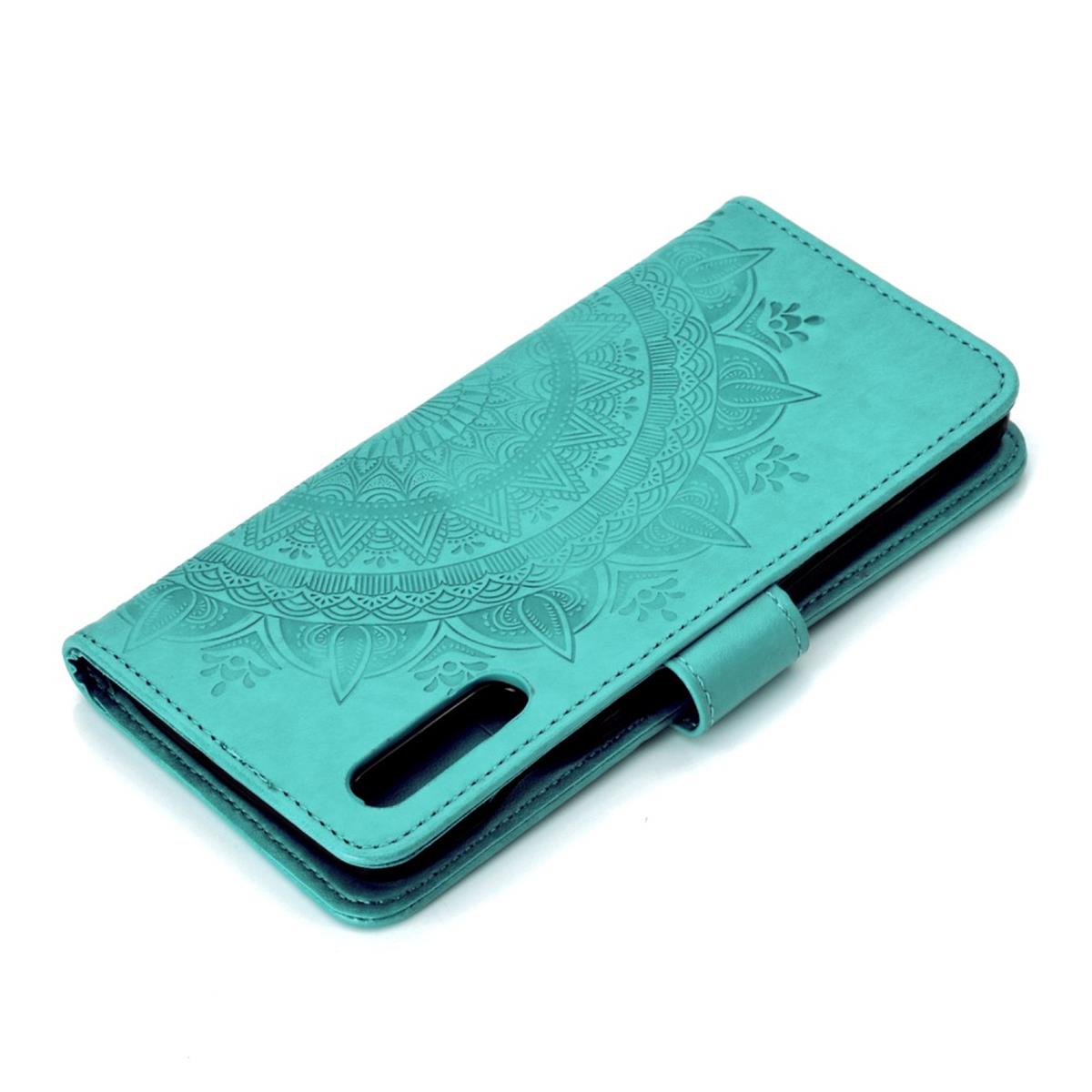 Hülle für Samsung Galaxy A70 Handyhülle Schutz Tasche Case Etui Cover Mandala Grün