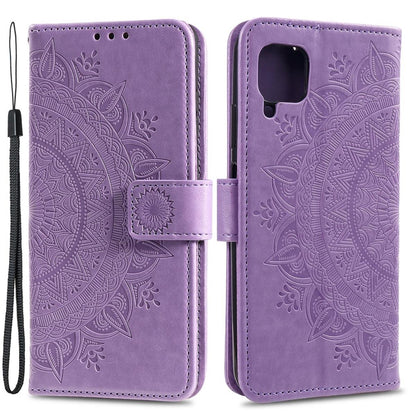 Hülle für Samsung Galaxy A22 4G Handyhülle Flip Case Cover Tasche Mandala Lila