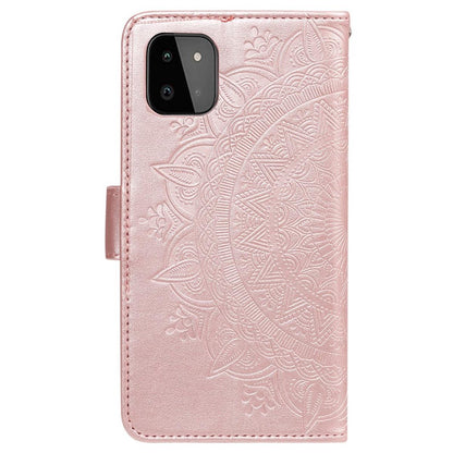 Hülle für Samsung Galaxy A22 5G Handyhülle Flip Case Cover Etui Mandala Rosegold