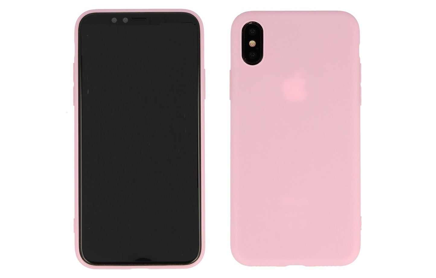 Hülle für Apple iPhone X/Xs Handyhülle Silikon Tasche Case Cover Rosa