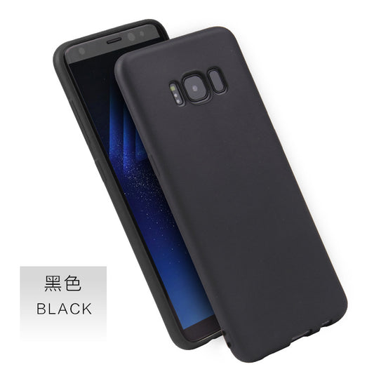 Hülle für Samsung Galaxy S8 Plus Handy Cover Silikon Case Bumper Matt Schwarz