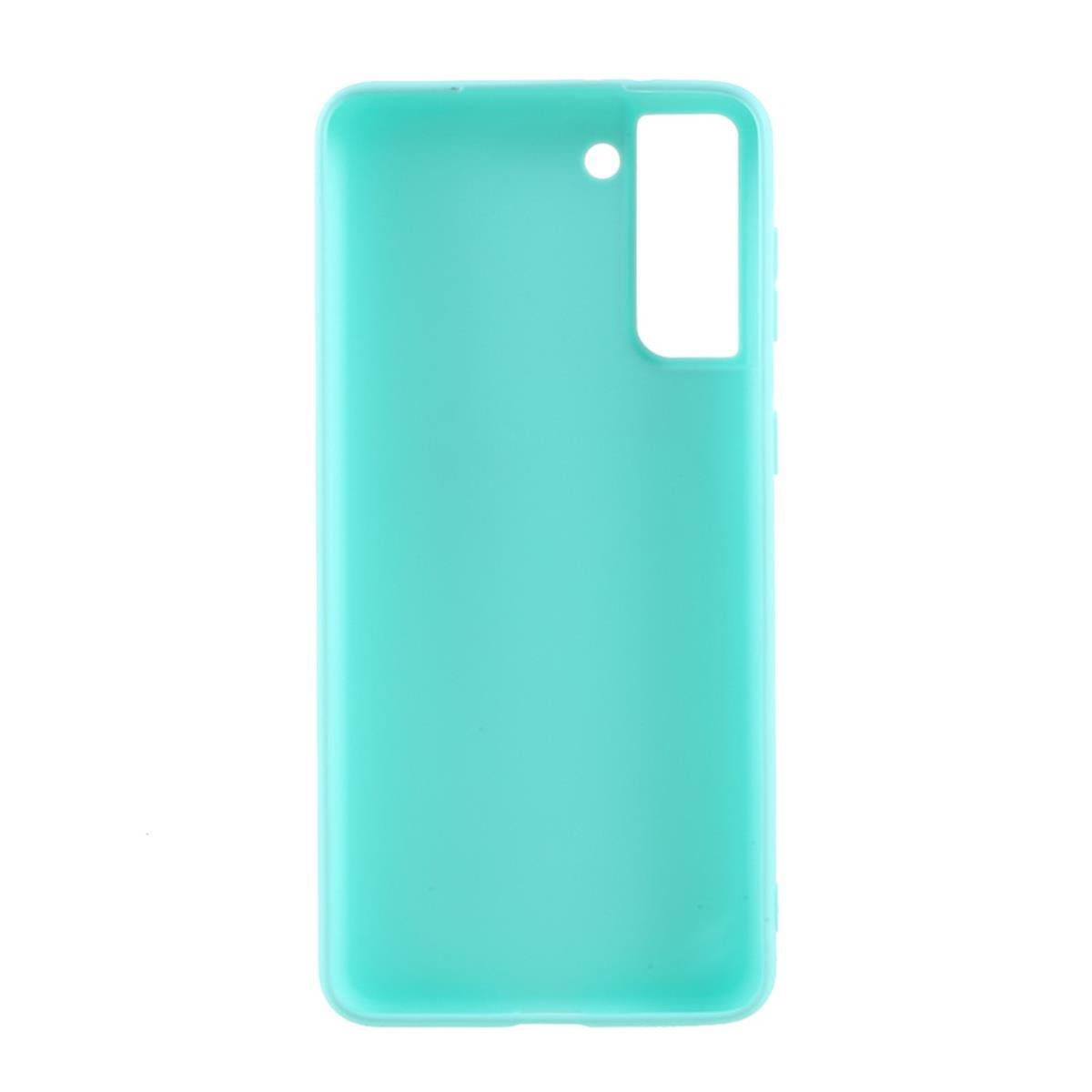 Hülle für Samsung Galaxy S21+ (Plus) Handyhülle Silikon Case Cover Schutzhülle Matt Grün