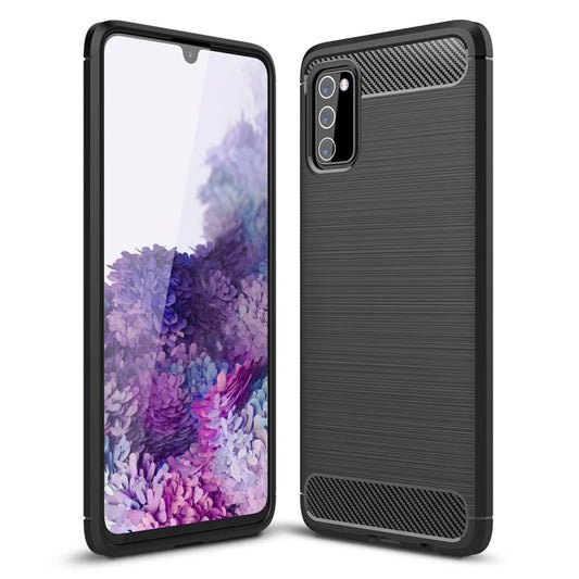 Hülle für Samsung Galaxy A03s Handyhülle Silikon Case Handy Cover Carbonfarben