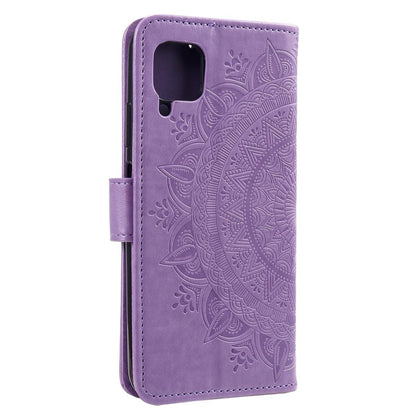 Hülle für Samsung Galaxy A22 4G Handyhülle Flip Case Cover Tasche Mandala Lila