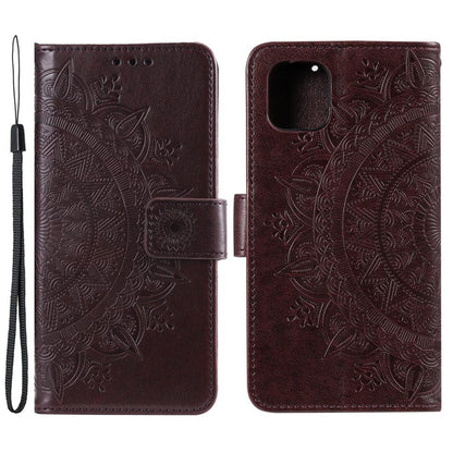 Hülle für Apple iPhone 13 Pro Handyhülle Flip Case Cover Tasche Mandala Braun