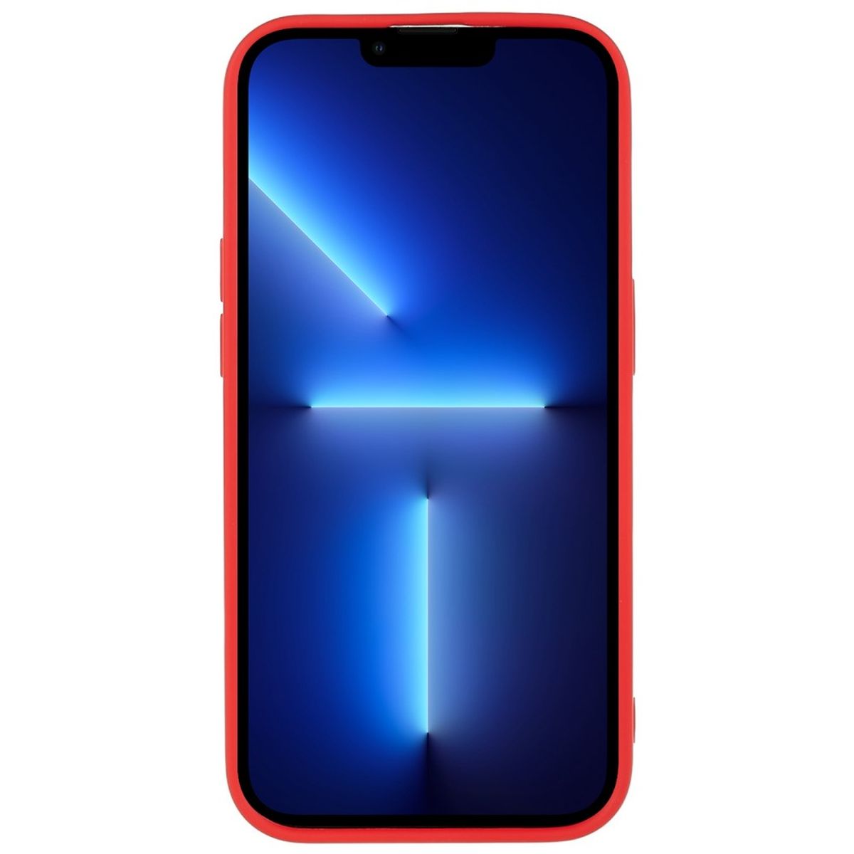 Hülle für Apple iPhone 14 Pro Handyhülle Silikon Case Cover Bumper Matt Rot