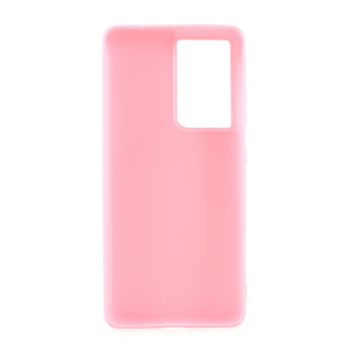 Hülle für Samsung Galaxy S21 Ultra 5G Handyhülle Silikon Case Cover Schutzhülle Matt Rosa