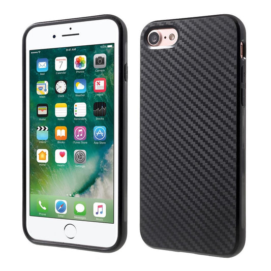 Hülle für Apple iPhone SE (2020) Handyhülle Silikon Case Cover Carbonfarben