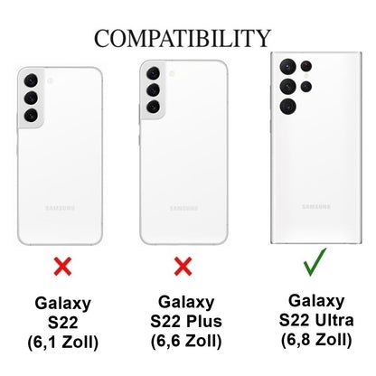 Hülle für Samsung Galaxy S22 Ultra Handyhülle Silikon Case Cover Matt Schwarz