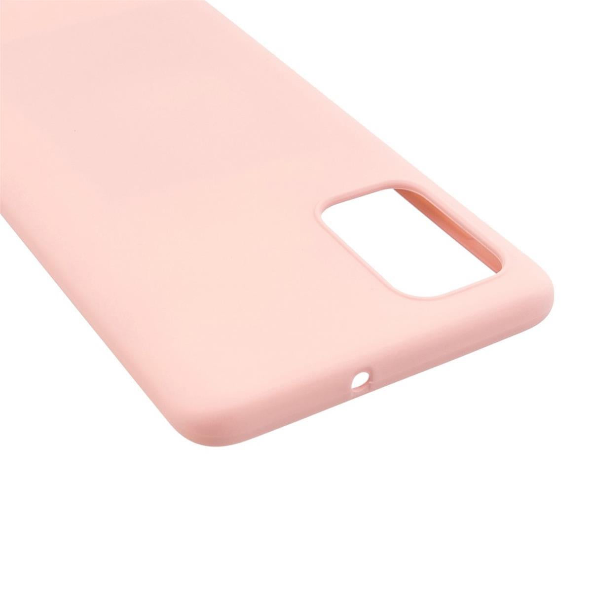 Hülle für Samsung Galaxy A03s Handyhülle Silikon Case Cover Bumper Matt Rosa
