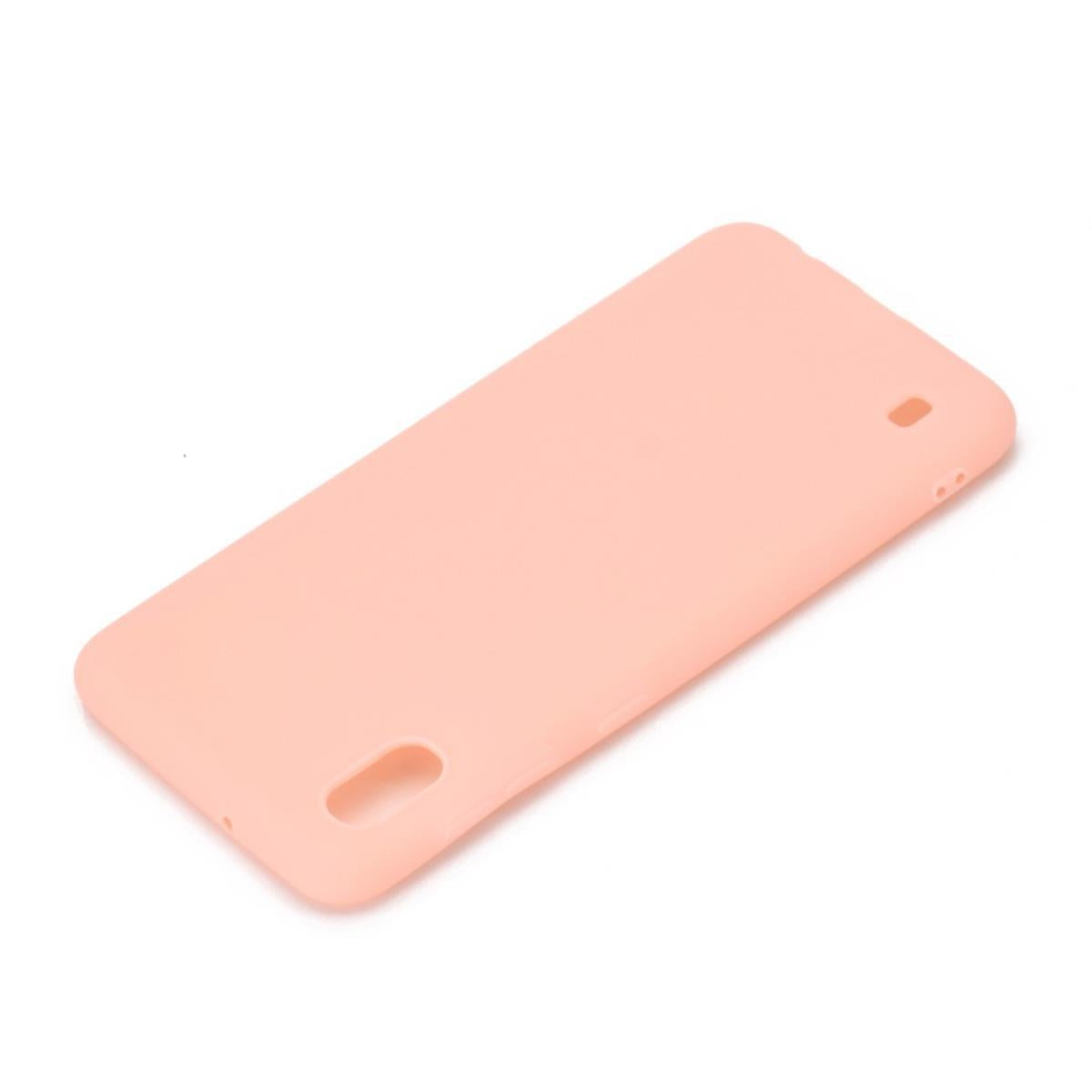 Hülle für Samsung Galaxy A10 Silikon Cover Bumper Schutzhülle Case matt Rosa