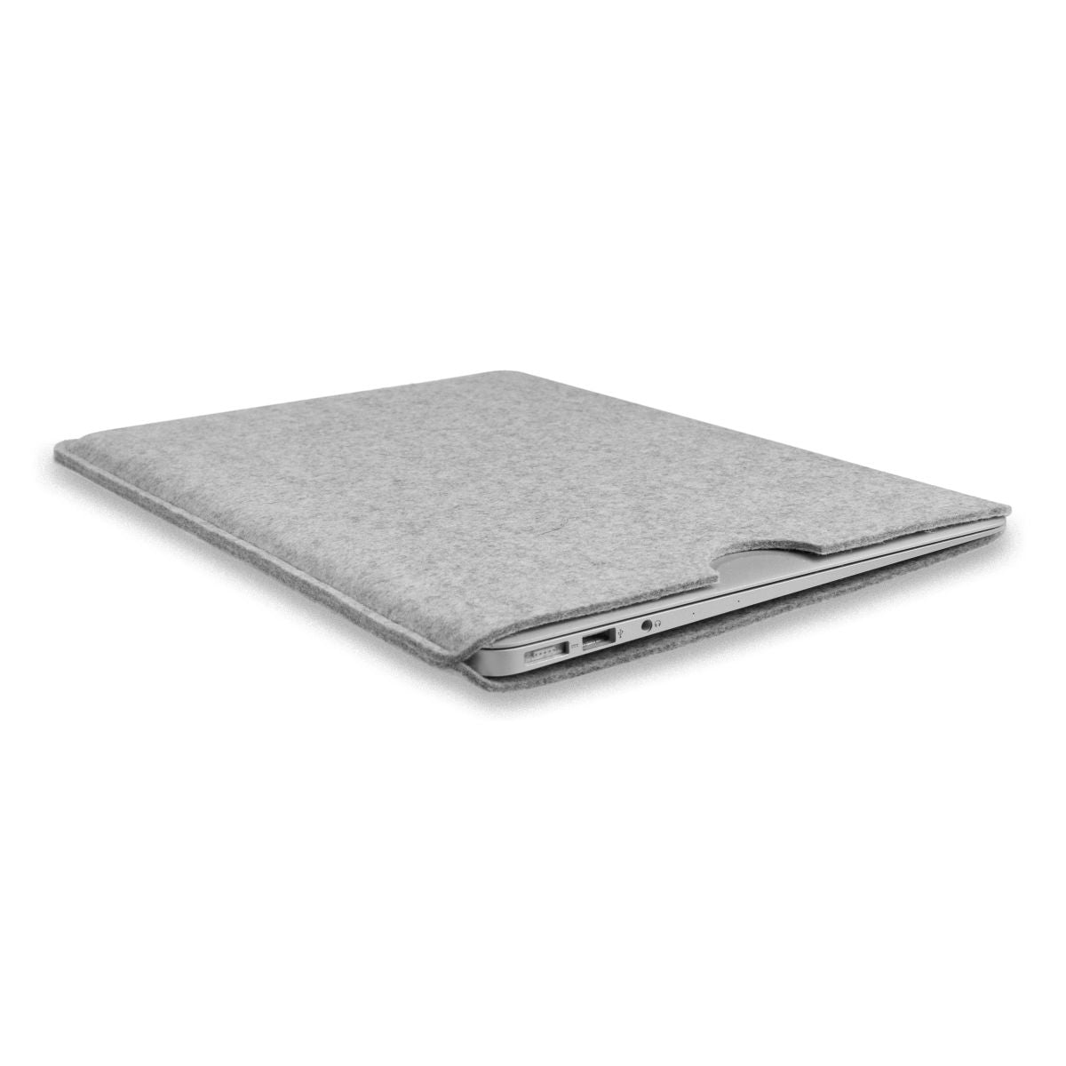 Hülle für Apple MacBook Pro 14" Zoll Handmade Tasche Filz Case Cover Hellgrau