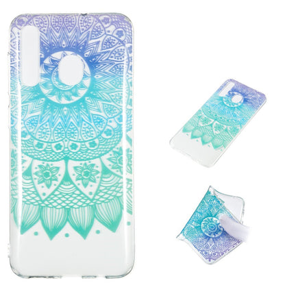 Hülle für Samsung Galaxy A30 Handyhülle Silikon Case Schutzhülle Cover Motiv Mandala blau