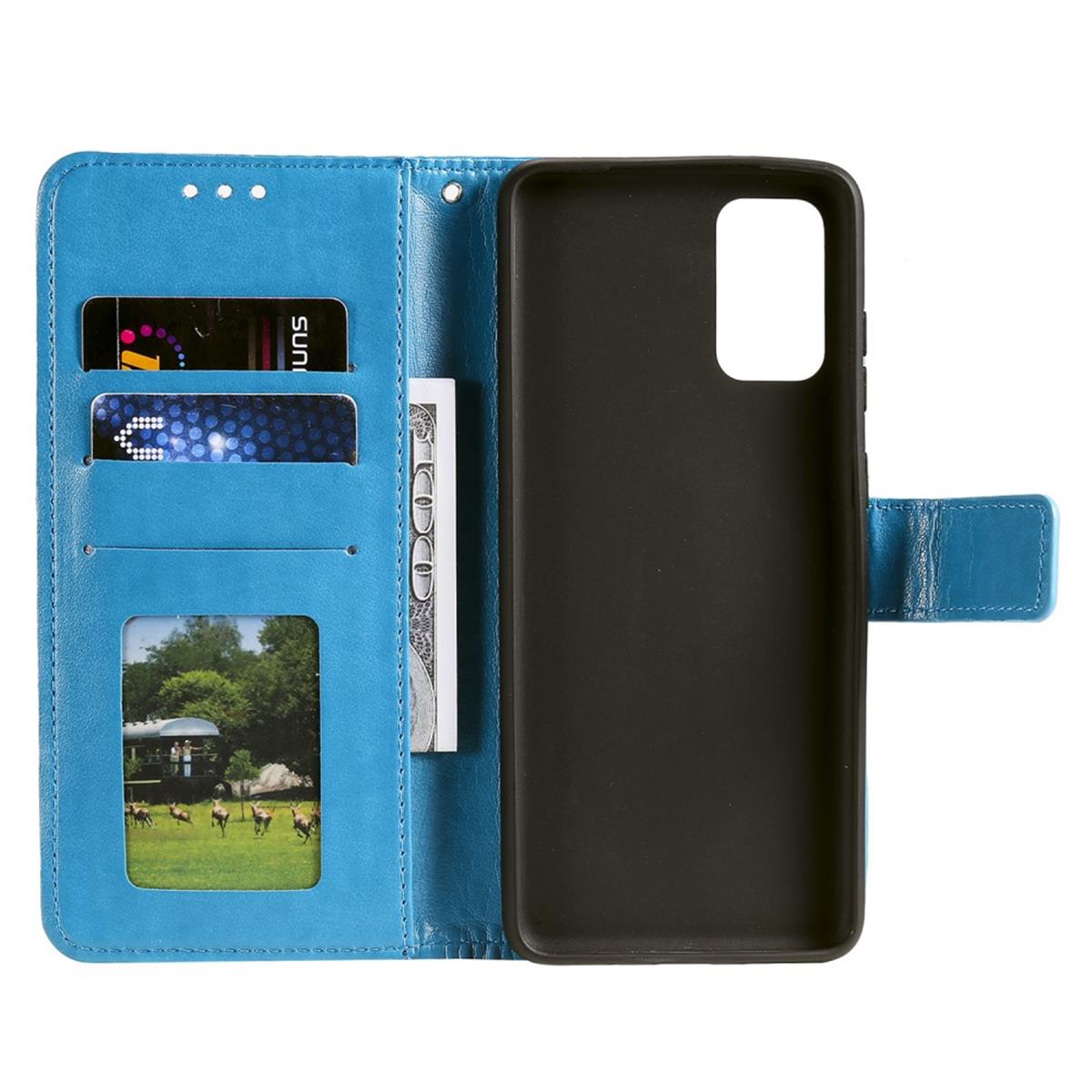 Hülle für Samsung Galaxy M31s Handyhülle Flip Case Cover Schutzhülle Tasche Mandala Blau