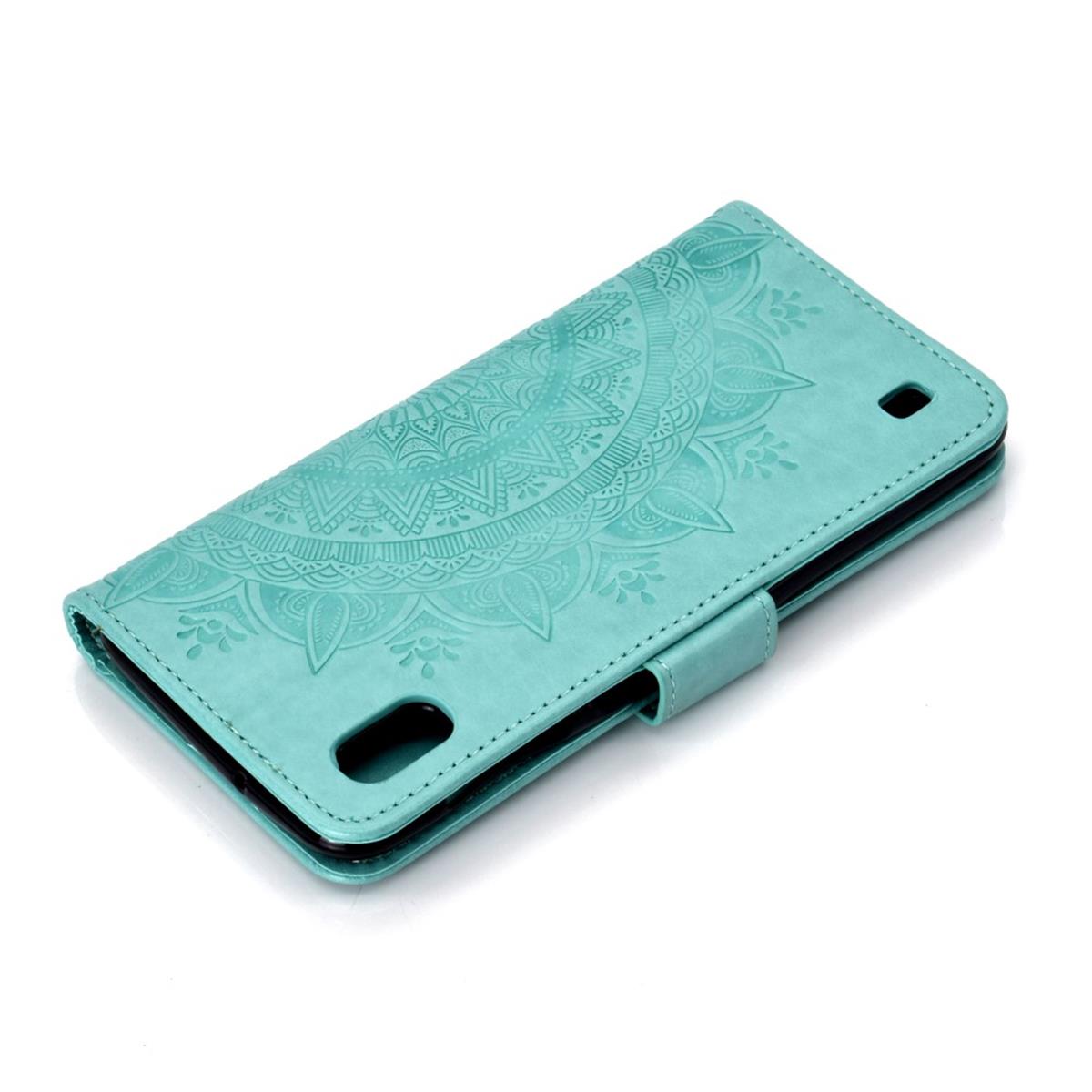 Hülle für Samsung Galaxy A10 Handyhülle Schutz Tasche Flip Case Etui Cover Mandala Grün