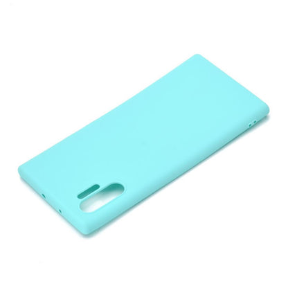 Hülle für Samsung Galaxy Note10+ (5G) Handyhülle Silikon Case Schutzhülle Cover matt Grün