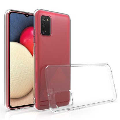 Hülle für Samsung Galaxy A02s Handyhülle Silikon Cover Etui Case Bumper klar