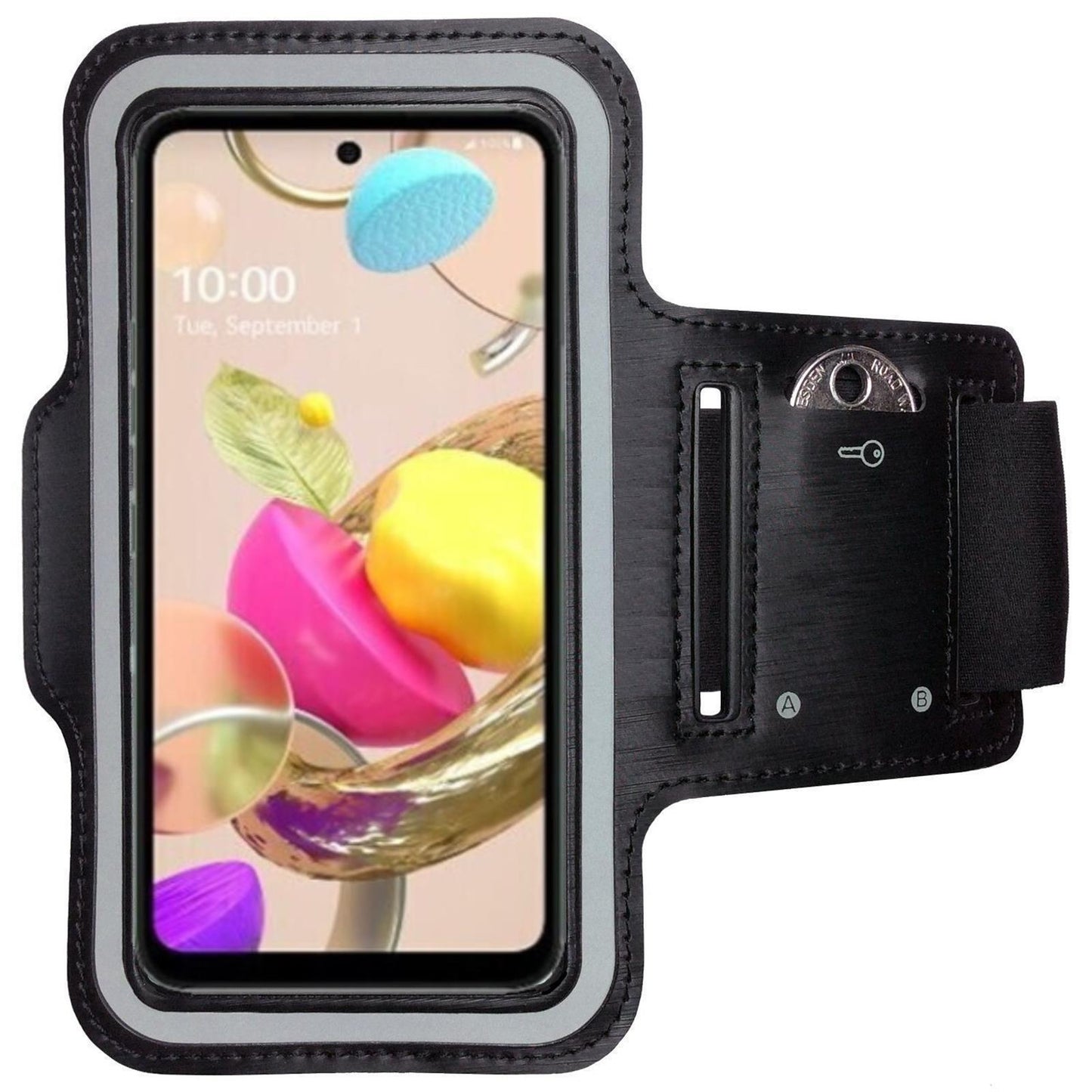 Sportarmband für LG K42 Handy Tasche Fitness Armband Sport Armtasche Laufhülle