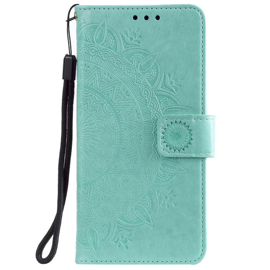 Hülle für Samsung Galaxy A71 Handyhülle Flip Case Schutzhülle Etui Mandala Grün
