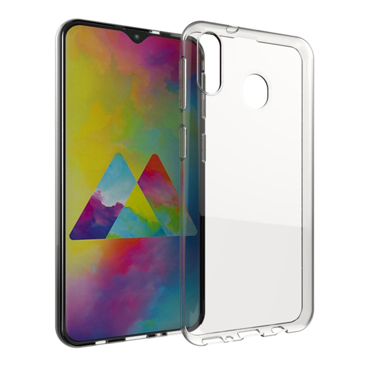 Hülle für Samsung Galaxy M20 Handyhülle Silikon Case Cover Bumper transparent