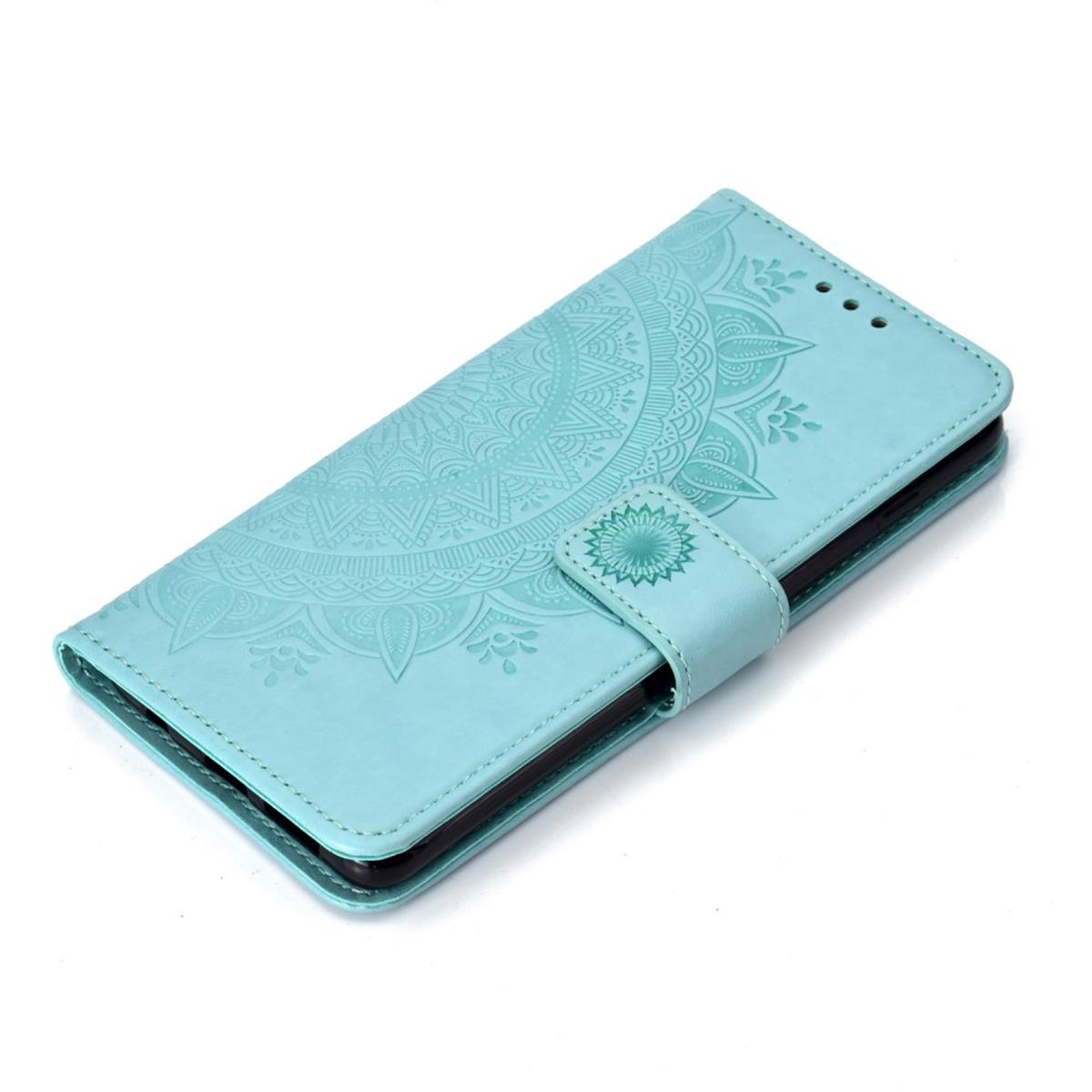 Hülle für Samsung Galaxy S10 Handyhülle Flip Case Cover Handytasche Mandala Mint