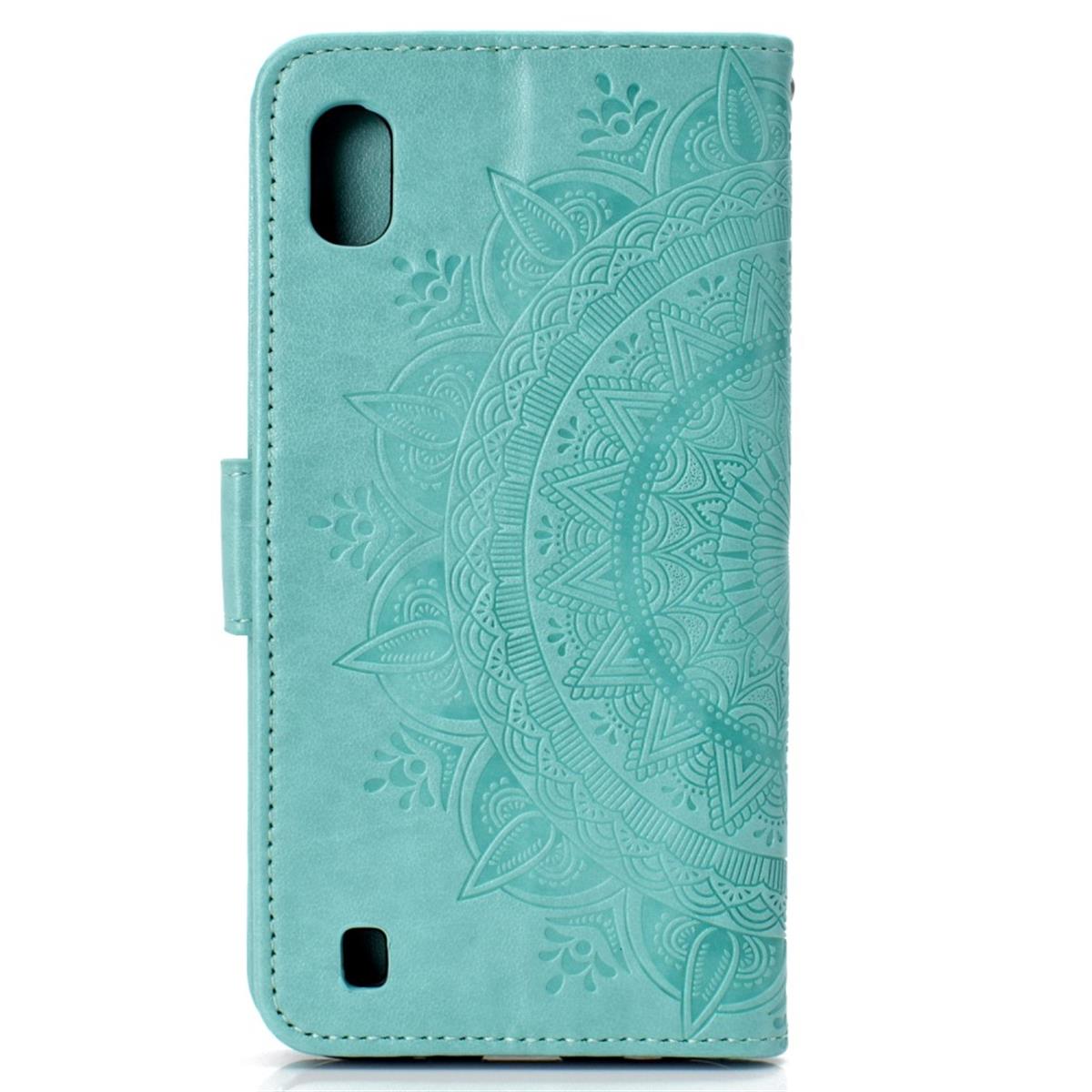 Hülle für Samsung Galaxy A10 Handyhülle Schutz Tasche Flip Case Etui Cover Mandala Grün