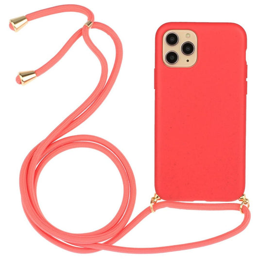 Hülle für Apple iPhone 14 Pro Handyhülle Silikon Case Handykette Cover Band Rot