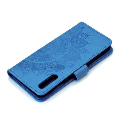 Hülle für Samsung Galaxy A50/A30s Handyhülle Flip Case Schutzhülle Cover Etui Mandala Blau