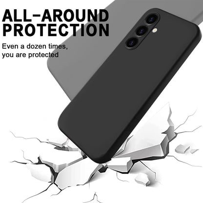 Hülle für Samsung Galaxy S23 FE Handyhülle Silikon Case Cover Matt Schwarz