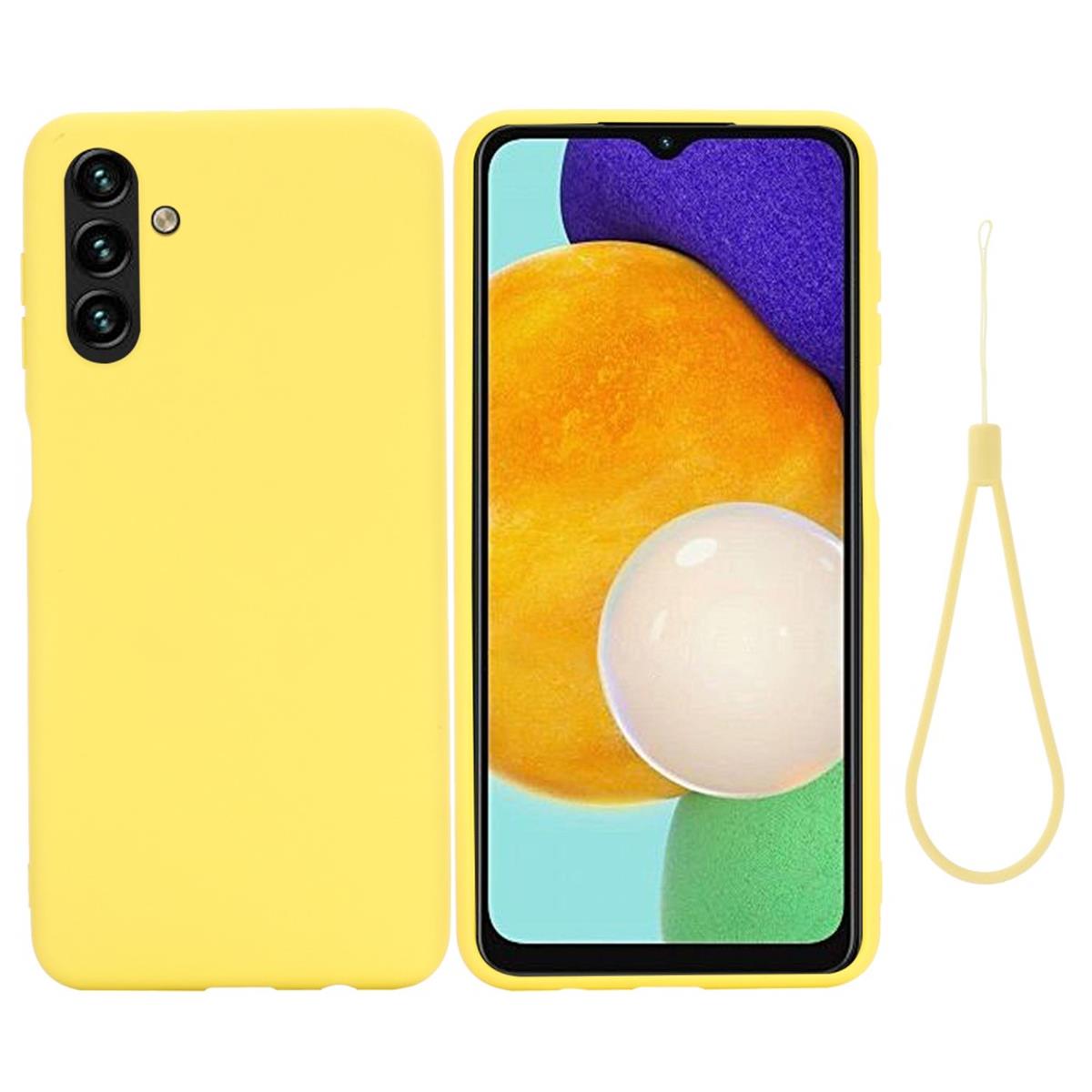 Hülle für Samsung Galaxy A13 5G/A04s Handyhülle Silikon Cover Bumper Matt Gelb