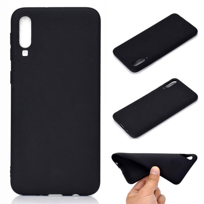 Hülle für Samsung Galaxy A70 Handyhülle Silikon Case Schutzhülle Cover matt Schwarz