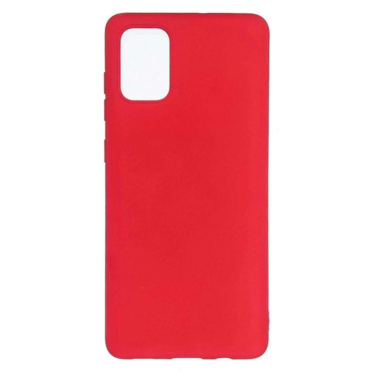Hülle für Samsung Galaxy M31 Handyhülle Silikon Case Cover Schutzhülle Matt Rot