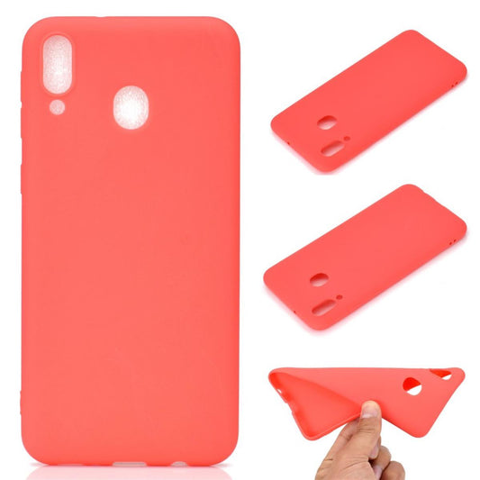 Hülle für Samsung Galaxy M20 Handyhülle Silikon Case Schutzhülle Cover matt Rot