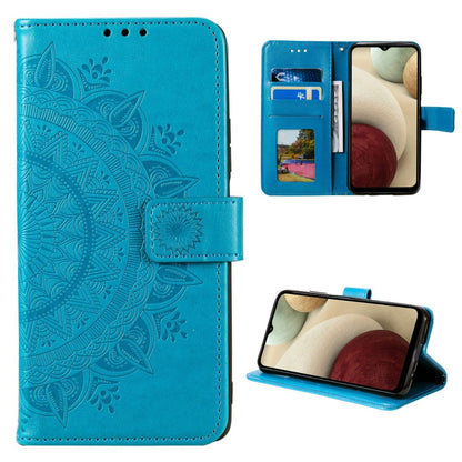 Hülle für Samsung Galaxy M53 5G Handyhülle Flip Case Cover Etui Mandala Blau