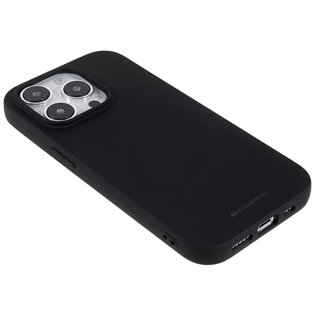 Hülle für Apple iPhone 14 Pro Handyhülle Silikon Case Cover Bumper Matt Schwarz