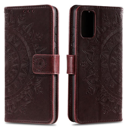 Hülle für Samsung Galaxy M51 Handyhülle Flip Case Cover Schutzhülle Tasche Mandala Braun