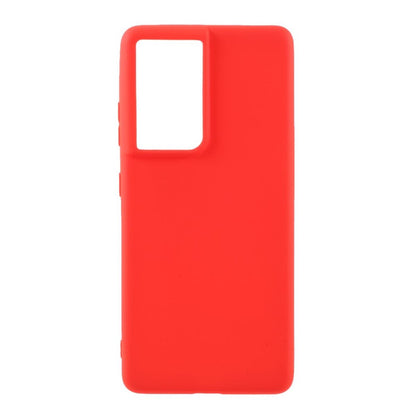 Hülle für Samsung Galaxy S21 Ultra 5G Handyhülle Silikon Case Cover Schutzhülle Matt Rot