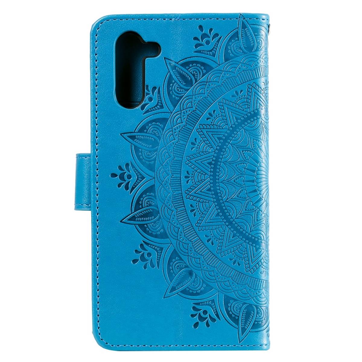Hülle für Samsung Galaxy Note10 Handyhülle Flip Case Schutzhülle Mandala Blau