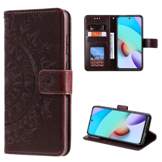 Hülle für Xiaomi Redmi Note 11 Pro/Pro Plus Handy Flip Case Cover Mandala Braun