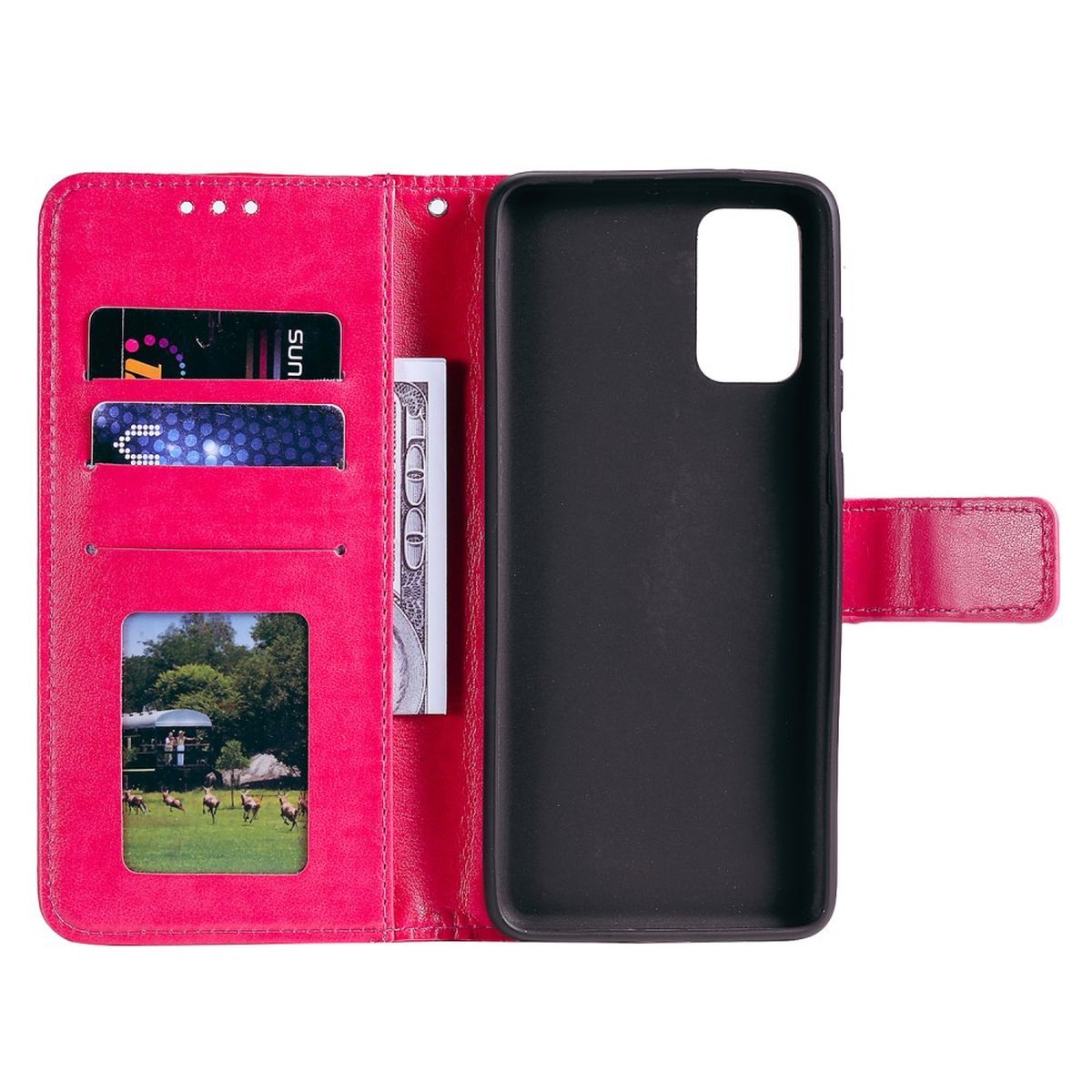 Hülle für Samsung Galaxy M13/M23 5G Handyhülle Flip Case Cover Etui Mandala Pink