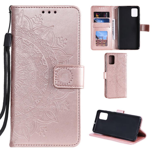 Hülle für Samsung Galaxy Note10 Lite Handyhülle Flip Case Schutzhülle Cover Mandala Rose
