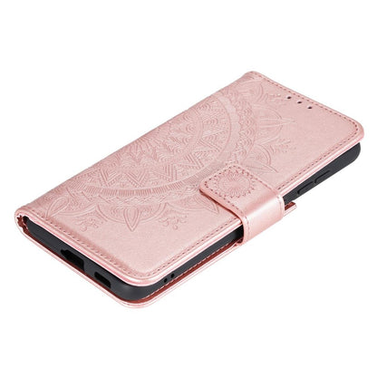 Hülle für Samsung Galaxy S21 FE Handyhülle Flip Case Cover Etui Mandala Rosegold