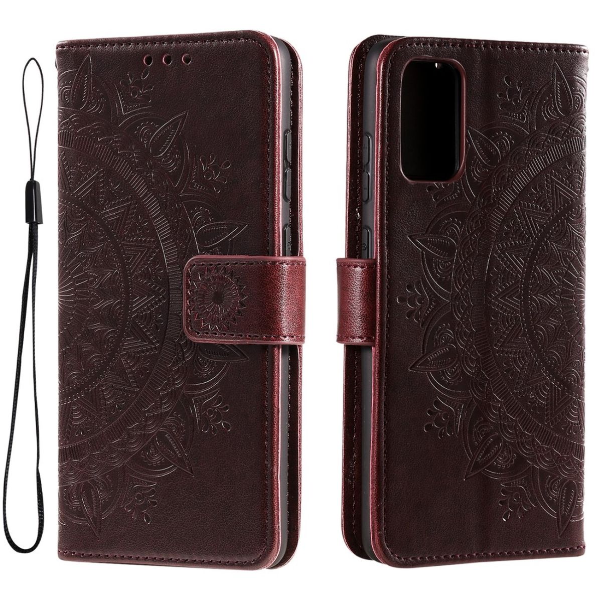 Hülle für Samsung Galaxy A33 5G Handyhülle Flip Case Cover Etui Mandala Braun