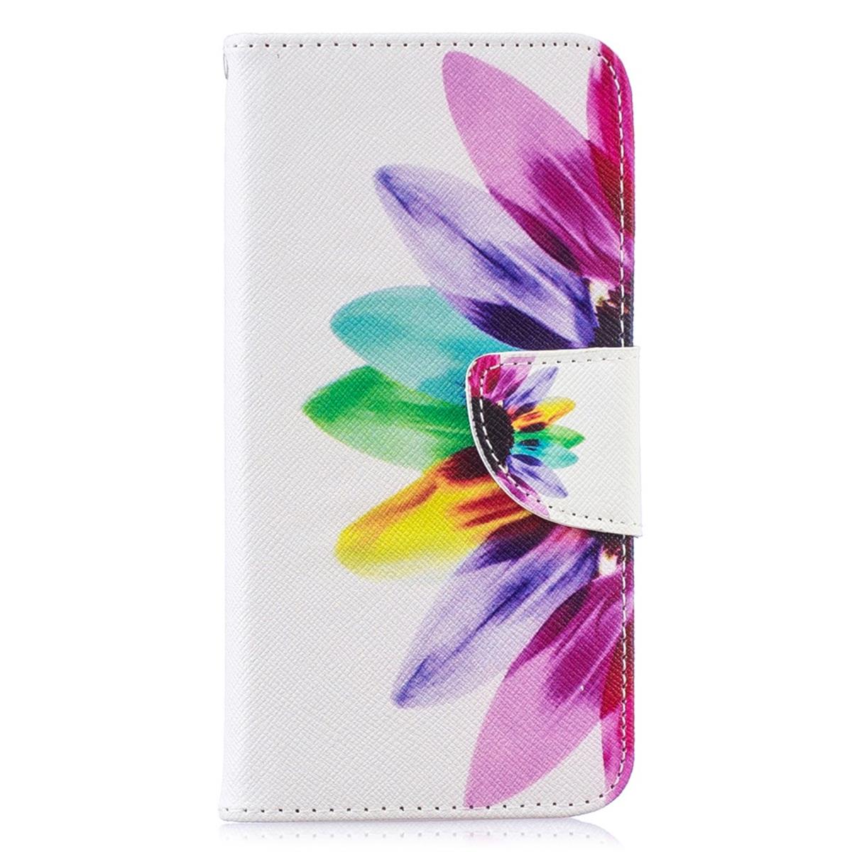 Hülle für Samsung Galaxy S10e Handyhülle Flip Case Schutzhülle Motiv Handyhülle Blume