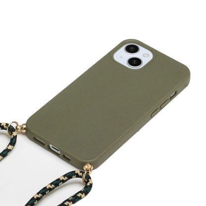 Hülle für Apple iPhone 14 Plus Handyhülle Silikon Case Handykette Oliv Grün