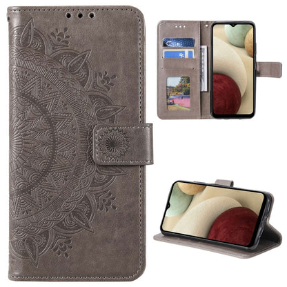 Hülle für Samsung Galaxy M53 5G Handyhülle Flip Case Cover Etui Mandala Grau