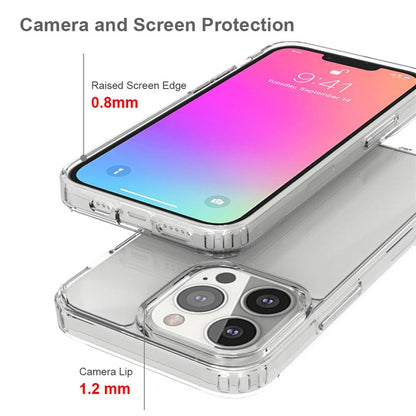 Hülle für Apple iPhone 13 Pro Handyhülle Hybrid Silikon Case Bumper Cover Klar